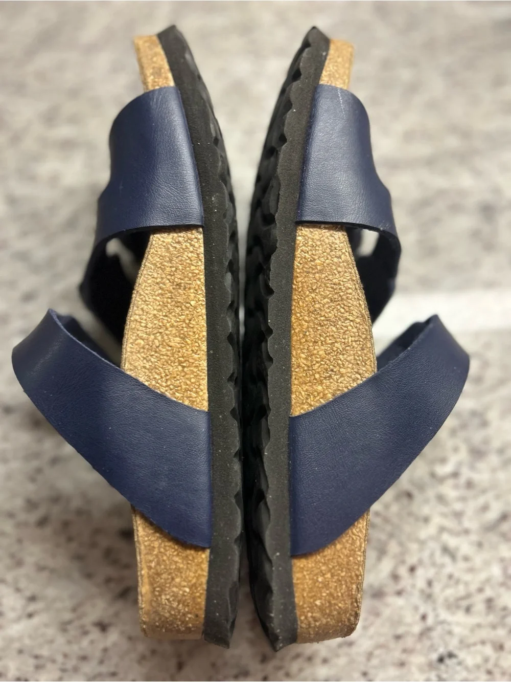 Birkenstock Betula Navy Blue Triple Strap Comfort Sandals - Women's size 7 (38)
